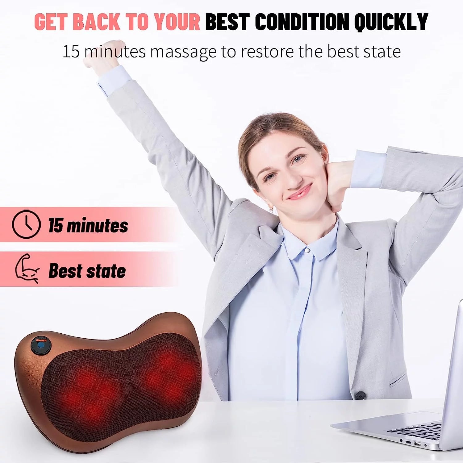 ComfortWave Heated Neck & Back Massager